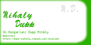 mihaly dupp business card